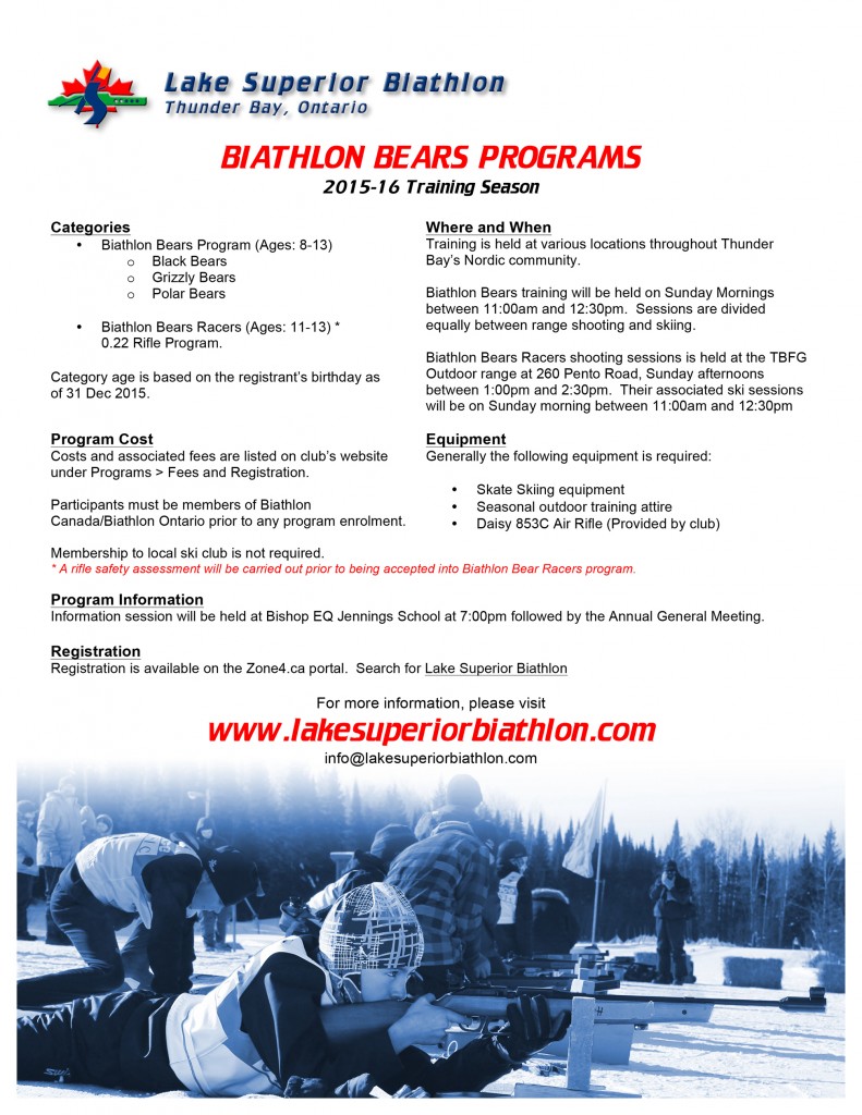 2015-16 Biathlon Bears Programs